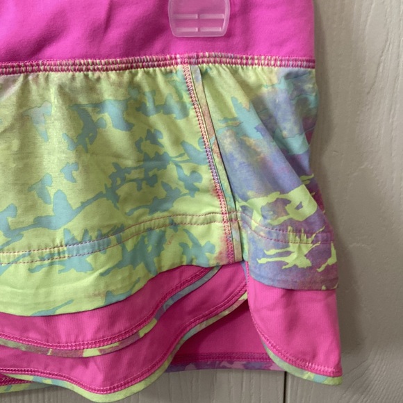 Ivivva Pink, Yellow and Blue Bird Patterned Skort - Picture 3 of 6